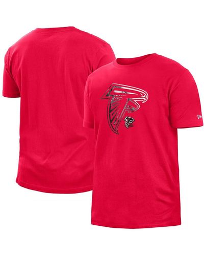 KTZ Atlanta Falcons 2022 Sideline Ink Dye T-shirt - Red