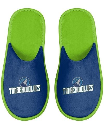 FOCO Minnesota Timberwolves Scuff Slide Slippers - Blue
