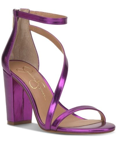 Jessica Simpson Sloyan Strappy High Heel Block Dress Sandals - Purple