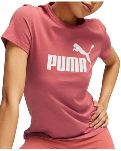 PUMA Essentials Graphic Short Sleeve T-shirt - Pink