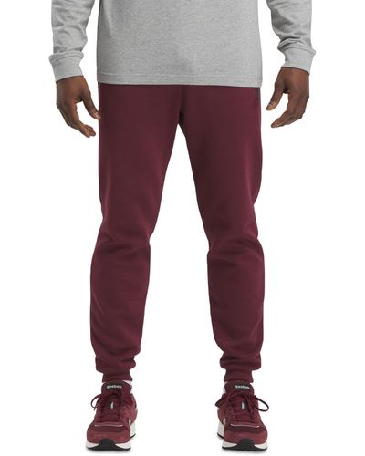 Reebok Identity Classic Fleece Drawstring-waist Logo jogger Pants - Red