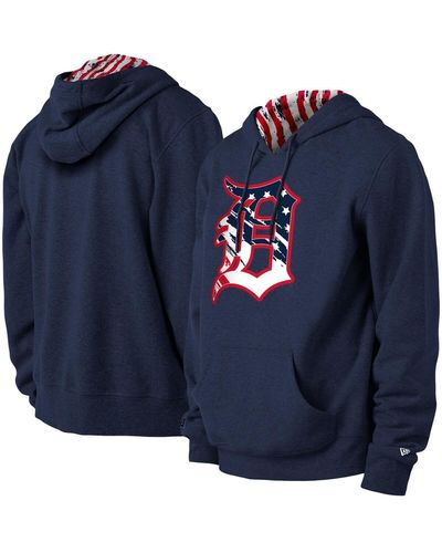KTZ Detroit Tigers 4th Of July Stars And Stripes Pullover Hoodie - Blue