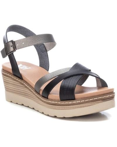 Xti Wedge Sandals By - Black