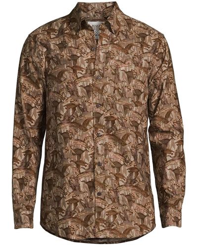 Lands' End Blake Shelton X Traditional Fit Flagship Flannel Shirt - Brown