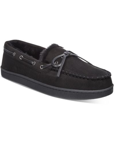 Club Room Moccasin Slippers - Black