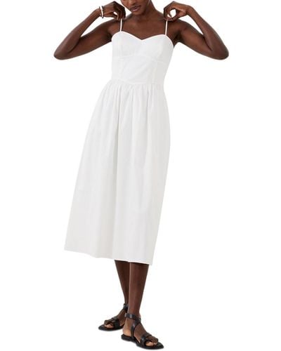 French Connection Florida Sweetheart-neck Strappy Dress - White