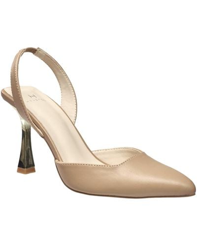 French Connection H Halston Sling Back Gala Pumps - Natural