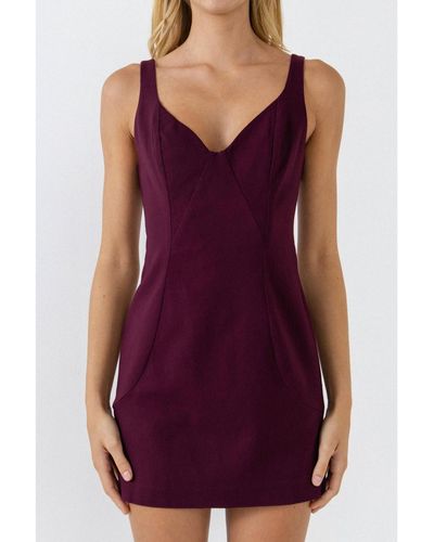 Endless Rose Fitted Dress - Purple