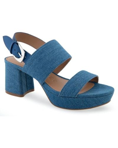 Aerosoles Camilia Pump Heel Sandals - Blue