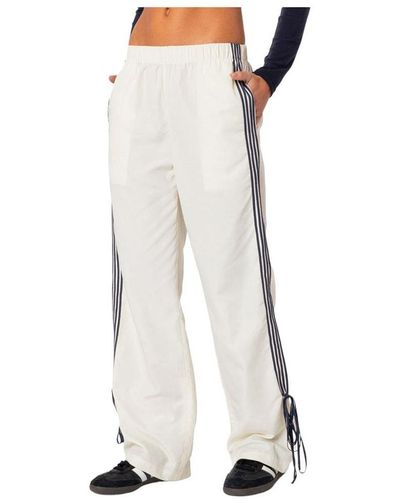 Edikted Remy Ribbon Track Pants - White