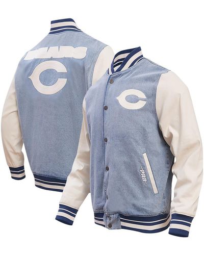 Pro Standard Distressed Chicago Bears Varsity Blues Full-snap Varsity Jacket