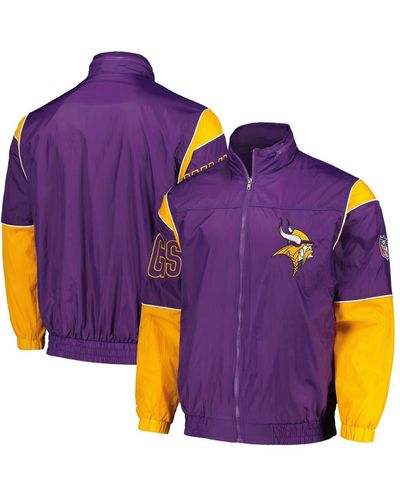 Mitchell & Ness Distressed Minnesota Vikings 1992 Sideline Full-zip Jacket - Purple