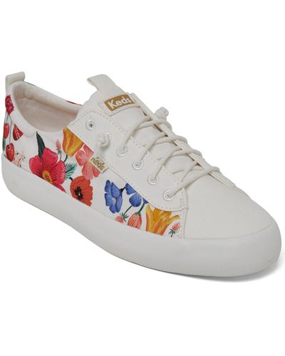 Keds X Rifle Paper Co Kickback Canvas Casual Sneakers From Finish Line - White