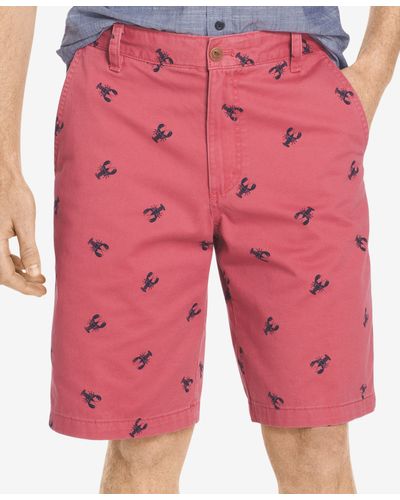 Izod Men's Big And Tall Lobster-print Shorts - Multicolor