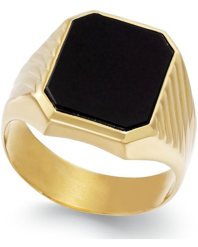 Macy's Men's Onyx (3-3/4 Ct. T.w.) Ring In 14k Gold - Multicolor