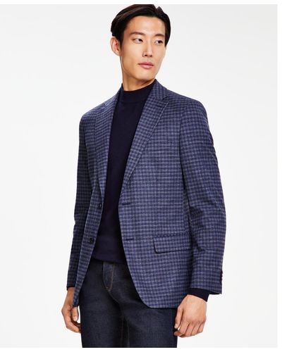 Tommy Hilfiger Modern-fit Pattern Sport Coats - Blue