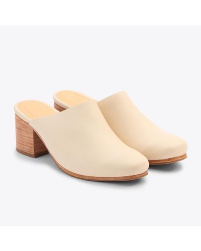 Nisolo All-day Heeled Mule - Natural