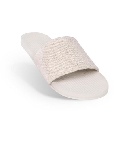 indosole Slide Recycled Pable Straps - White