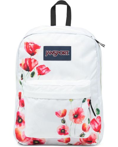 Jansport Superbreak Backpack In Multi California Poppy - White