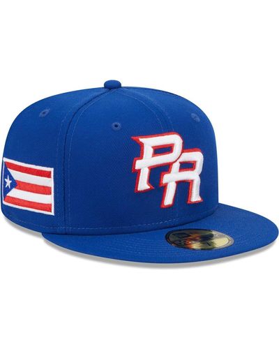 KTZ Puerto Rico Baseball 2023 World Baseball Classic 59fifty Fitted Hat - Blue