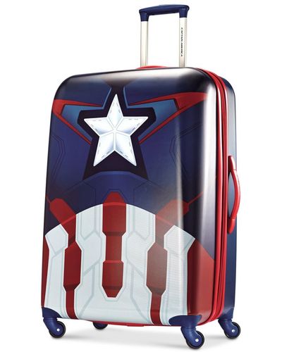 Samsonite Marvel Captain America 28" Hardside Spinner Suitcase By American Tourister - Blue