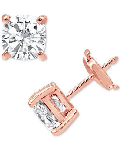 Badgley Mischka Certified Lab Grown Diamond Cushion Stud Earrings (4 Ct. T.w. - Pink