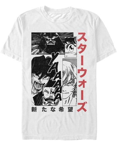 Fifth Sun Manga Page Short Sleeve Crew T-shirt - White