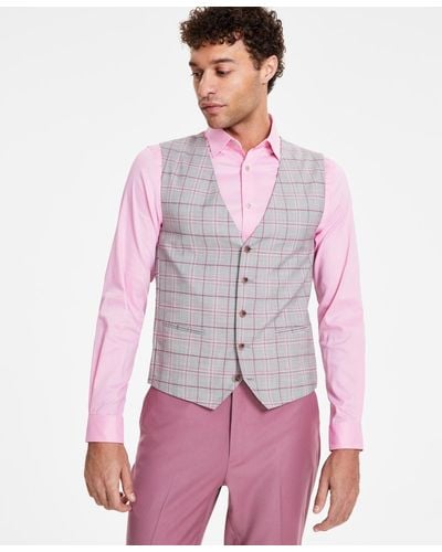 Tayion Collection Classic Fit Suit Vest - Multicolor