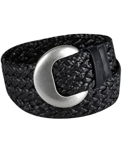 Levi's Fully Adjustable Raffia Belt - Black