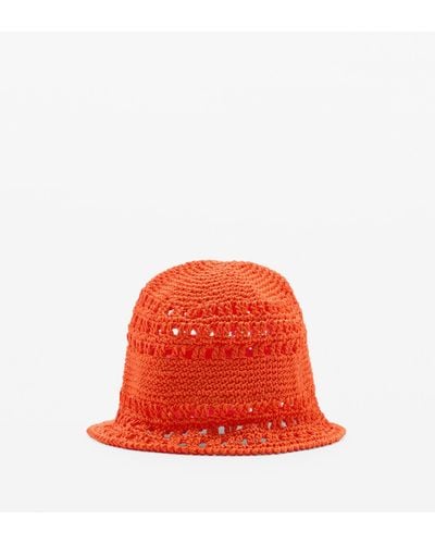 Mango Crochet Bucket Hat - Red