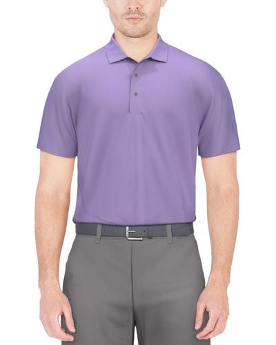 PGA TOUR Airflux Mesh Golf Polo Shirt - Purple