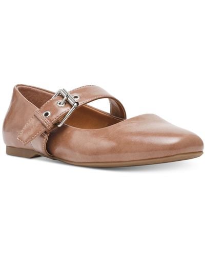 DV by Dolce Vita Mellie Buckle Strap Mary Jane Flats - Brown