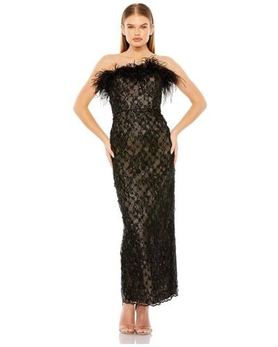Mac Duggal Embellished Strapless Column Dress - Black