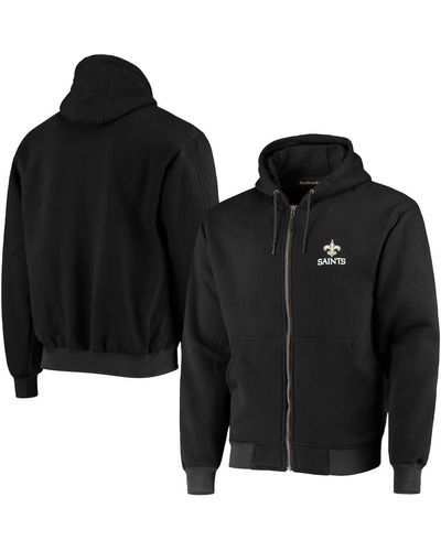 Dunbrooke New Orleans Saints Craftsman Thermal-lined Full-zip Hoodie - Black