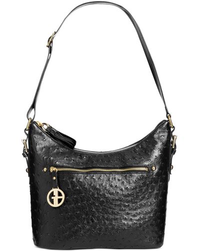  Giani Bernini Nappa Black Leather Hobo Handbag : Clothing,  Shoes & Jewelry