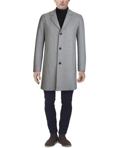 Cole Haan Melton Classic-fit Topcoat - Gray