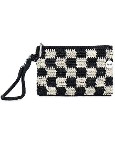 The Sak Vita Crochet Small Wristlet Wallet - Black