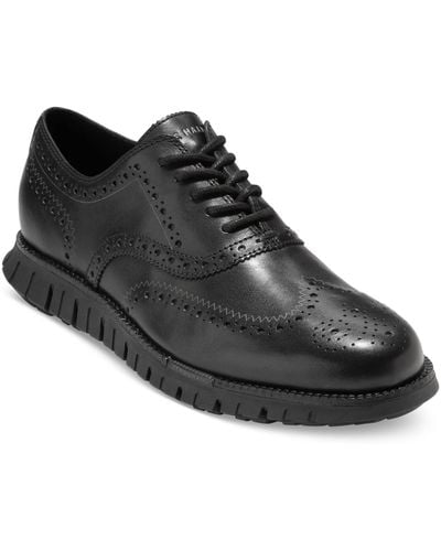 Cole Haan Zerøgrand Remastered Lace-up Wingtip Oxford Shoes - Black