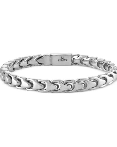 Bulova Link Bracelet In Stainless Steel - Metallic