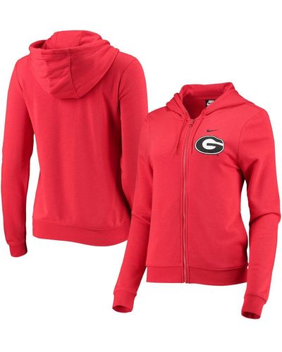 Nike Georgia Bulldogs Varsity Fleece Full-zip Hoodie - Red