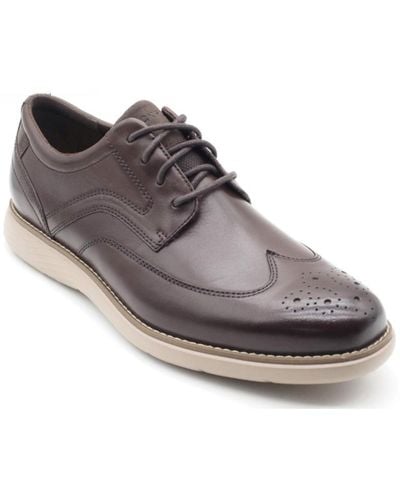 Rockport Garett Wing Tip Comfort Shoes - Gray