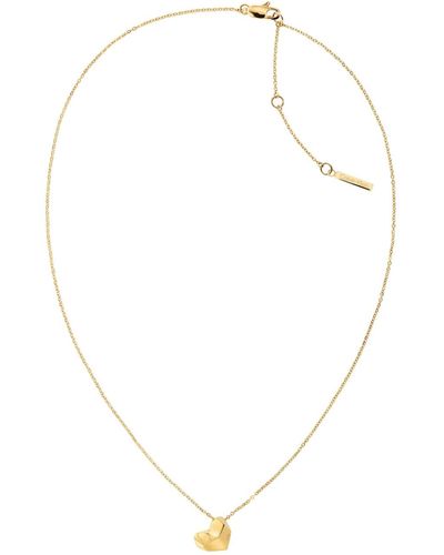 Calvin Klein Gold-tone Necklace - White