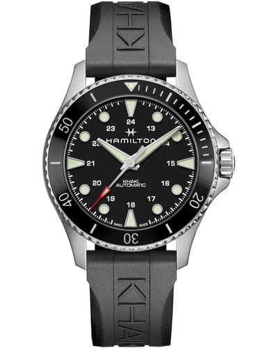 Hamilton Swiss Automatic Khaki Navy Scuba Rubber Strap Watch 43mm - Gray