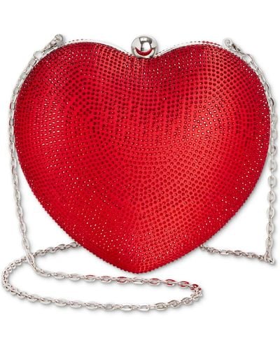 INC International Concepts Heart Minaudier Bag - Red