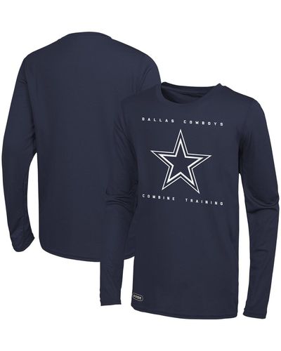 Outerstuff Dallas Cowboys Side Drill Long Sleeve T-shirt - Blue