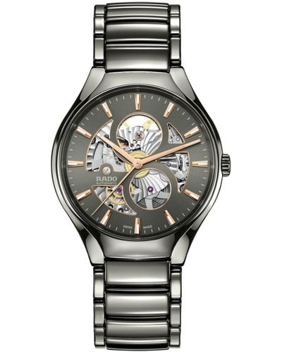Rado Swiss Automatic True Gray Plasma Titanium Bracelet Watch 40mm