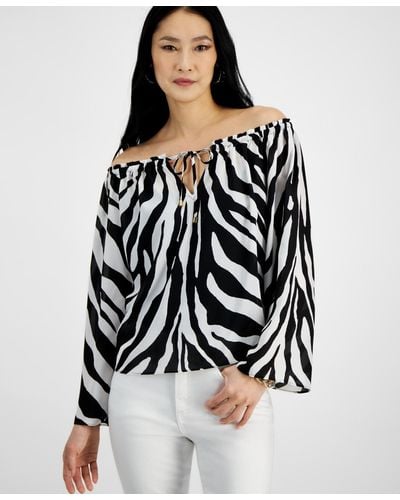 INC International Concepts Off-the-shoulder Blouse - White