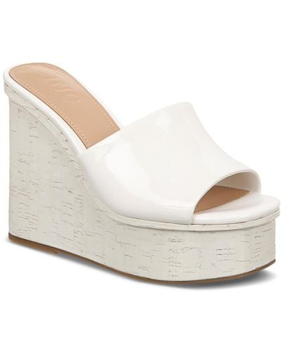 INC International Concepts Melinaa Wedge Sandals - White