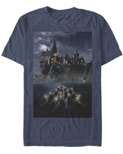 Fifth Sun Castle Poster Short Sleeve Crew T-shirt - Blue