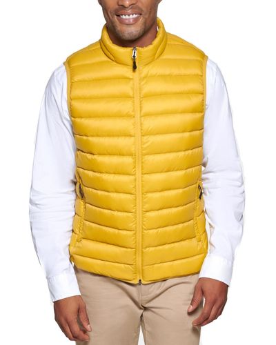 Club Room Down Packable Vest - Yellow
